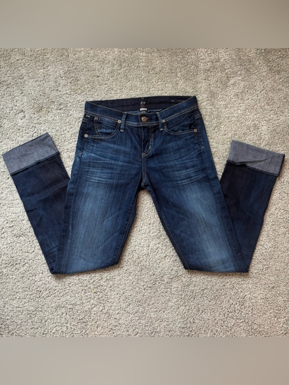 Citizens of Humanity Dani Straight Leg Jeans Women’s Size 24 Dark Wash Mid Rise - Picture 6 of 16